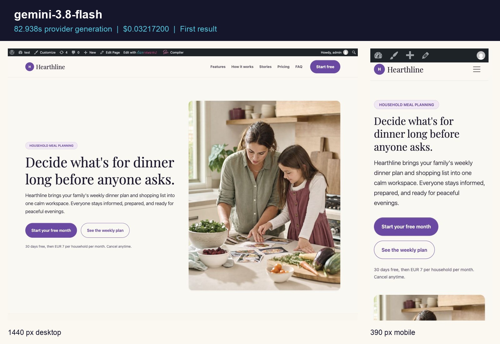 Gemini 3.8 Flash desktop and mobile first result