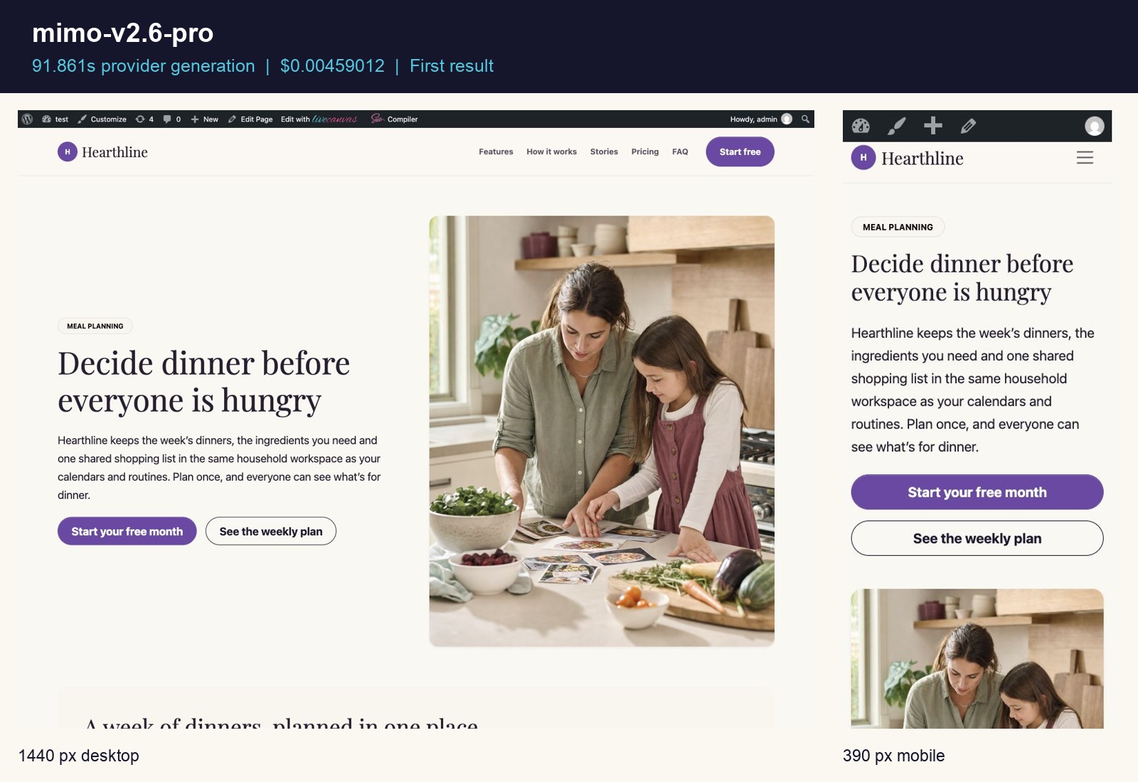MiMo V2.6 Pro desktop and mobile first result