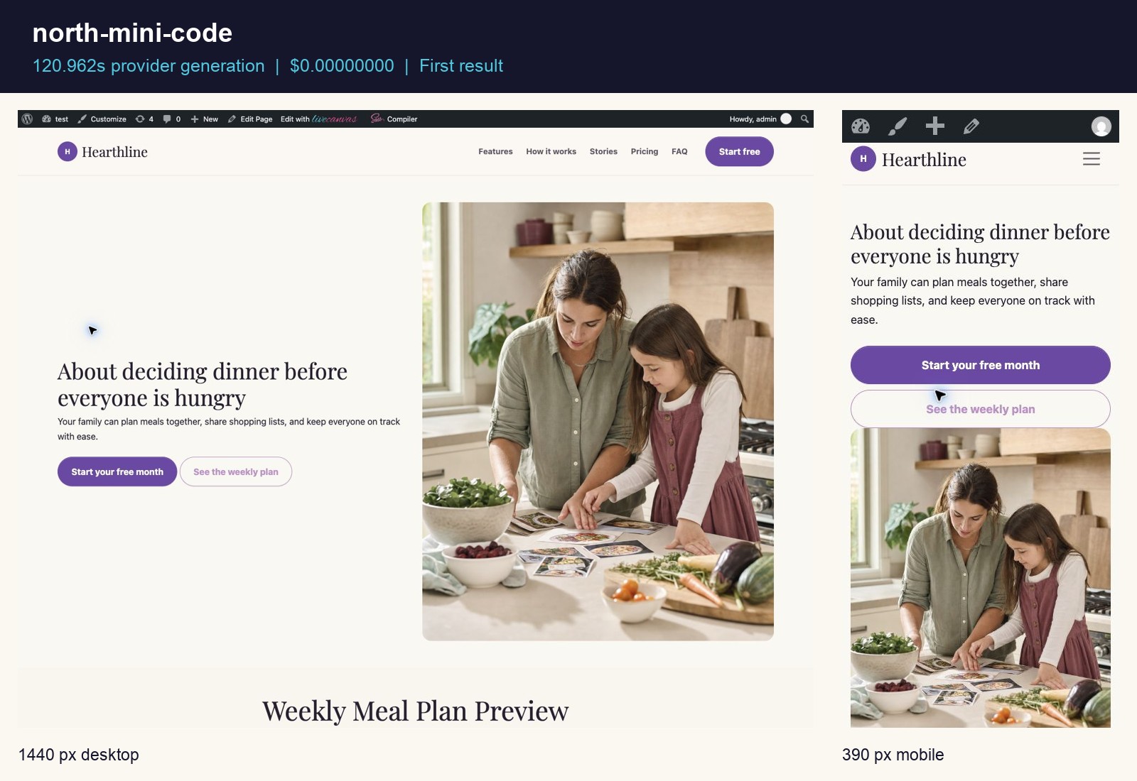 North Mini Code (free) desktop and mobile first result